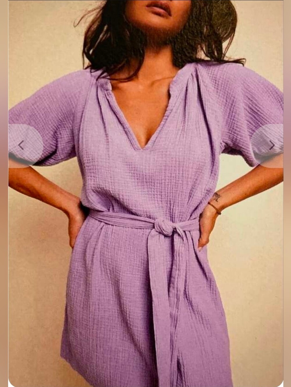 Natiom Ltd Finley Belted Easy Dress - Purple Size S